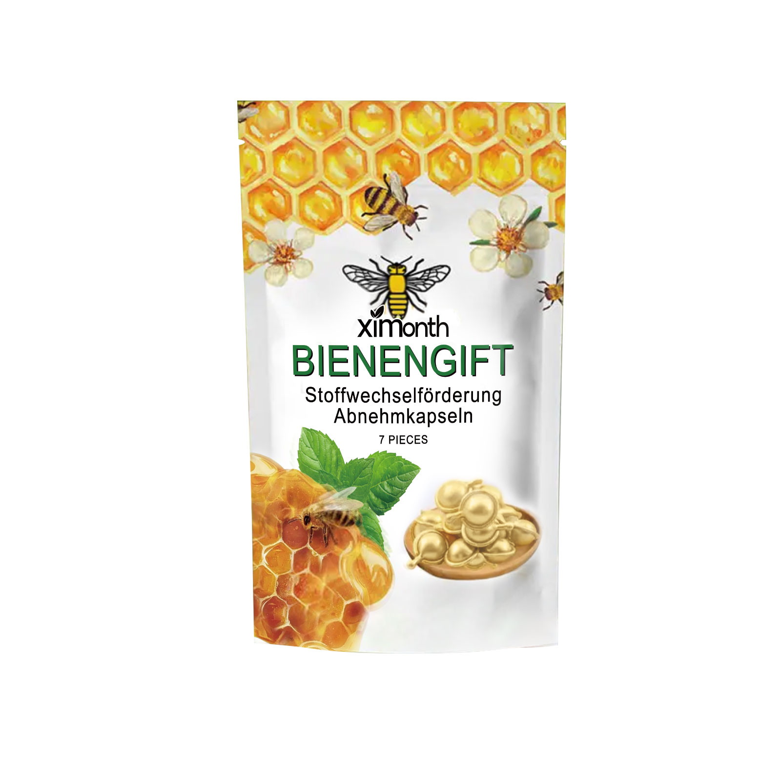 Ximonth Bee Venom, Metabolism Boosting Weight Loss Capsules, Highlight The Elasticity Of The Body Light Firming Skin Shape Line Capsule